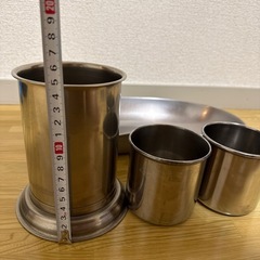 鉗子立て　医療用ステンレストレイ　セット 医療器具の画像