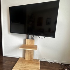 ナチュラル　テレビ台　壁掛け風の画像
