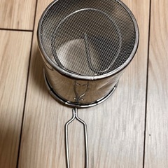 取っ手付き 大型 粉ふるい ステンレス製 9cmの画像