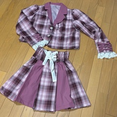 スワンキス　SWANKISS　ピンク系チェック セットアップ スカート　可愛い系 の画像
