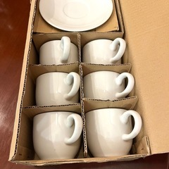 コーヒーカップ　ソーサー付き　業務用　ポポラーレ　　6セット　新品箱入り　業務向けの画像