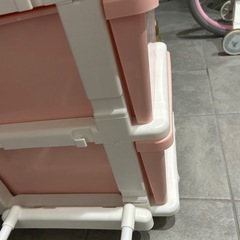 子供用 ハンガーラック ピンクの画像