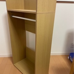 【美品♪良品♪】ニトリ　棚付きハンガーラック^_^棚が便利便利〜の画像