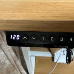 【美品】flexispot 電動昇降デスク　メープル天板　ホワイト脚の画像