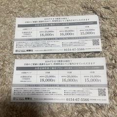 ラビスタ阿寒川　10周年特別宿泊ご優待券　１泊2食付き　北海道優待券　2枚セットの画像