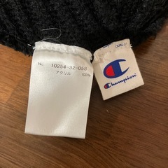 【受渡者確定】Champion ニット帽 ビーニー 黒 の画像