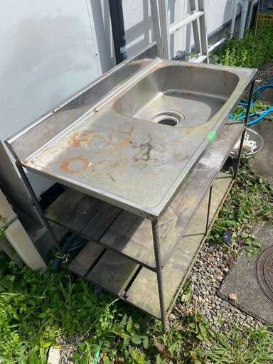 野外用シンク　ステンレスメッキシンク　　インダストリアル
