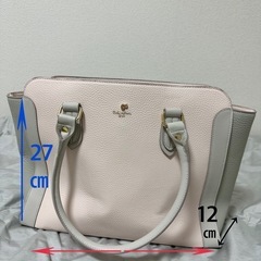 ハンドバッグ　ピンク×グレー　美品の画像