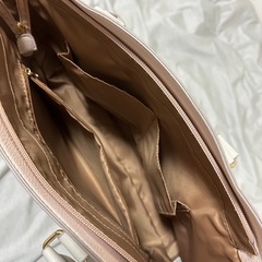 ハンドバッグ　ピンク×グレー　美品の画像