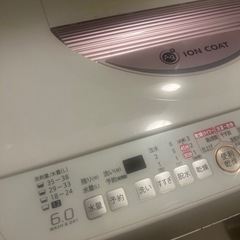シャープ SHARP  2014年　たて型洗濯機（6.0kg）  ES-TG60L-Pの画像