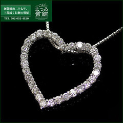 ネックレス ホワイト   ダイヤモンド1.00ct ハートの画像