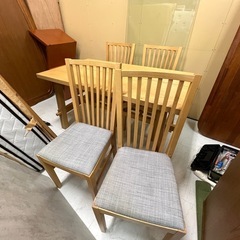 【IKEA美品】4脚ダイニングテーブルセットの画像