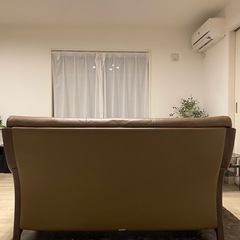 カリモク家具 Direttore 3人掛け本革ソファ ディレトーレ ハイバックの画像
