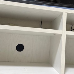 ※応募今日までです テレビ台 ハイタイプ 収納 棚  白※18日までに取りに来れる方限定の画像