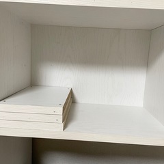 ※応募今日までです テレビ台 ハイタイプ 収納 棚  白※18日までに取りに来れる方限定の画像