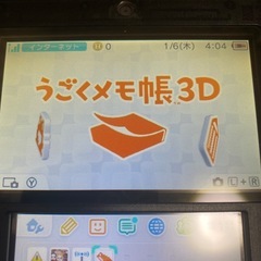 ニンテンドー2DS クリアブラック SDカード 純正タッチペン うごくメモ帳の画像