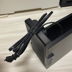 モニター台 二段式 机上台 2口コンセント付き 木製天板54x23.5CM PCキーボード収納ラック パソコン スタンド プリンター台の画像