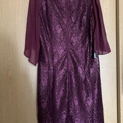 【新品未開封】パーティードレス　Lサイズ　ボルドー　結婚式の画像