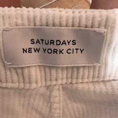 SATURDAYS NEW YORK CITY コーデュロイホワイト
ショーツ　ハーフパンツ の画像