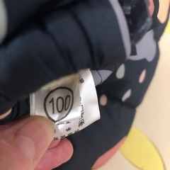 アルファベット模様クマ耳フード付きアウター スノースーツ 100の画像