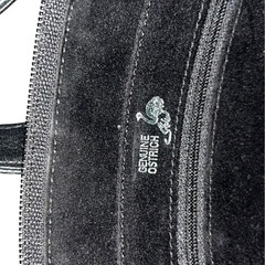 GENUINE OSTRICH オーストリッチ 本革 ブラック バッグ 高級感の画像