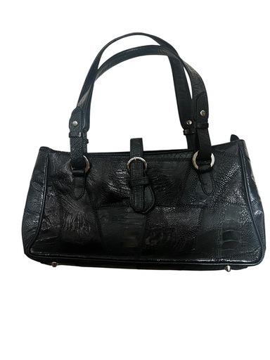 GENUINE OSTRICH オーストリッチ 本革 ブラック バッグ 高級感