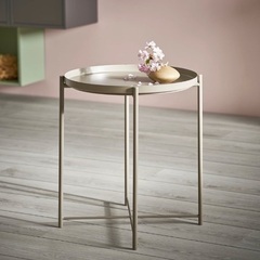 IKEAイケア　グラドム　サイドテーブル人気色グレージュの画像