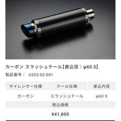 BMS-Rカーボンスラッシュサイレンサー Φ100 差込径Φ60.5の画像