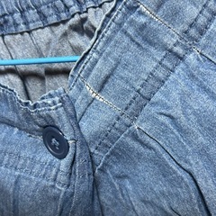 【古着】【難あり】青　パンツ　レディース　綿100%の画像