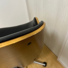 大幅値下げ　モダン　レザー　木目調　昇降式　デスクチェアの画像