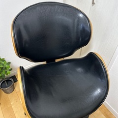 大幅値下げ　モダン　レザー　木目調　昇降式　デスクチェアの画像