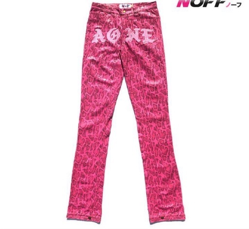 AONE4SURE PINK SNAKE SLATT PANTS 韻マン着用