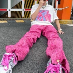 AONE4SURE PINK SNAKE SLATT PANTS 韻マン着用の画像