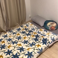 花柄 毛布 ブランケットの画像