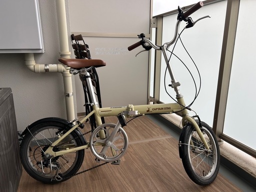 CAPTAIN STAG 折りたたみ自転車 6段変速