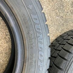 165/65R14　ダンロップ　WINTER MAXX WM01　スタッドレスタイヤ　4本　2019年製　残溝約7mm　中古の画像