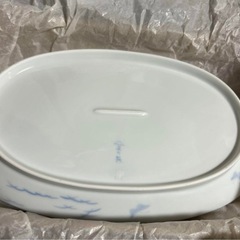 深川製磁　官窯牡丹金ミル盛皿　未使用品の画像