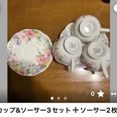 スープ皿、コップ、ガラス器、コーヒーカップ5セットの画像