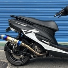 HMS シグナス4型 マフラー SED8J チタンカラー フルエキパイ 美品の画像