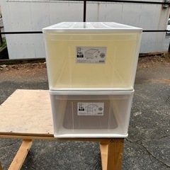 引出し収納ケース(ワイド74L)2個セット　新品同様　早期取引希望の画像