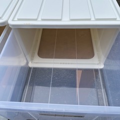 引出し収納ケース(ワイド74L)2個セット　新品同様　早期取引希望の画像