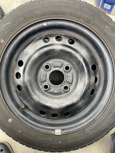 【値下げ❗️】ダイハツ純正ホイールタイヤセット　155/65R14 バリ山❗️