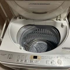 【日付指定有】2019年製　洗濯機　6キロ　SHARPの画像
