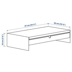 IKEA エロヴェン モニタースタンド ホワイト デスク周りの画像