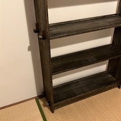 楔棚 本棚 5段 古家具 和家具 ヴィンテージ アンティーク 昭和 レトロの画像