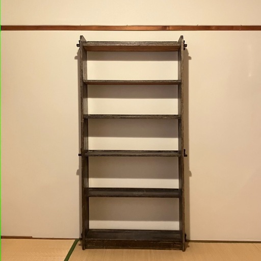 楔棚 本棚 5段 古家具 和家具 ヴィンテージ アンティーク 昭和 レトロ