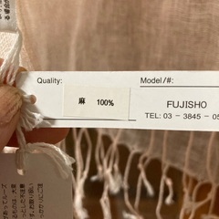 麻100%  刺繍付きストール　未使用の画像
