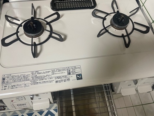 パロマ　二口ガスコンロ　LPガス用　IC-S87SH-2R 2022年製