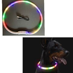 ワンちゃんLED/光る首輪（2度使用）おやつ付きの画像