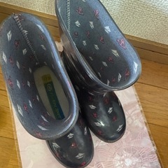 ホーキンス スポーツ レインブーツ 長靴 17cm イカリ ヨット柄の画像
